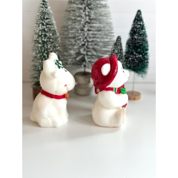 Vintage Christmas Candle set: Reindeer and Polar Bear Decor - Picture 4 of 10